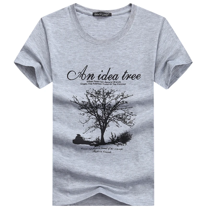 BINYUXD Лидер продаж хлопковая футболка для мужчин 2017 Известный европейский бренд