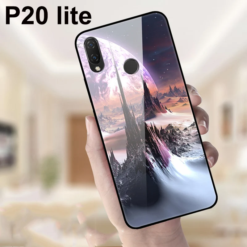 5 84 &quotдля Huawei P20 lite чехол закаленное стекло задняя крышка для P20lite P 20 звездное