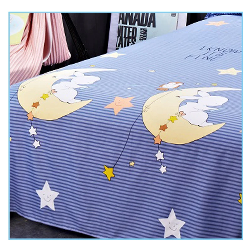 New Cotton Bed Sheet cartoon Printing Soft single double Fitted Hot Sale Mattress Cover Linen for kids adults | Дом и сад