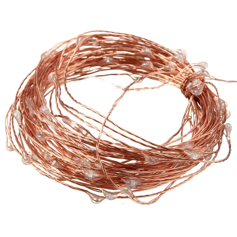 Светодиодный светильник гирлянда медный провод светодиодный s теплый белый