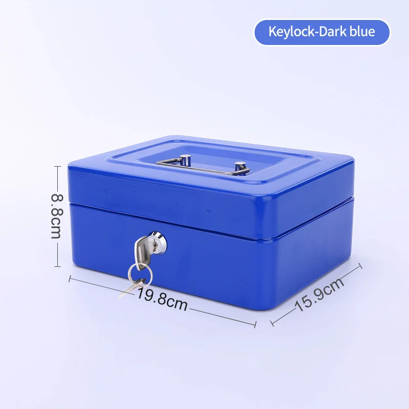 DARK BLUE KEYLOCK Безопасная копилка, сейф, копилка, копилка для хранения денег, чехол, замок с паролем, секретные коробки для макияжа, украшения для дома, размер M TH - Цвет: DARK BLUE KEYLOCK