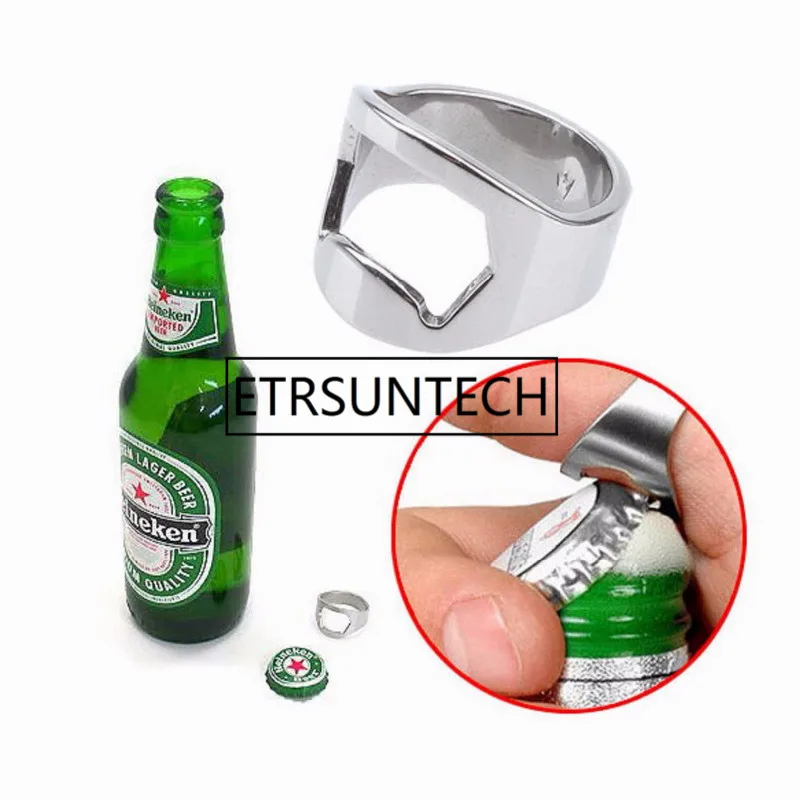 Ring Bottle Opener Stainless Steel Finger Ring Bottle Opener Beer Bar Tool Useful Kitchen Tools for Bar Home 20mm 22mm 24mm