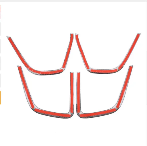 

4pcs Carbon Fiber Style ABS Car Interior Door Speaker Frame Trim For Jaguar E-Pace 2018 2019 Accessories