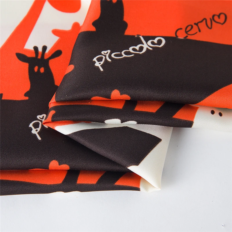 Женский шелковый шарф [POBING] из 100% саржевого шелка весенне осенние шарфы и шали