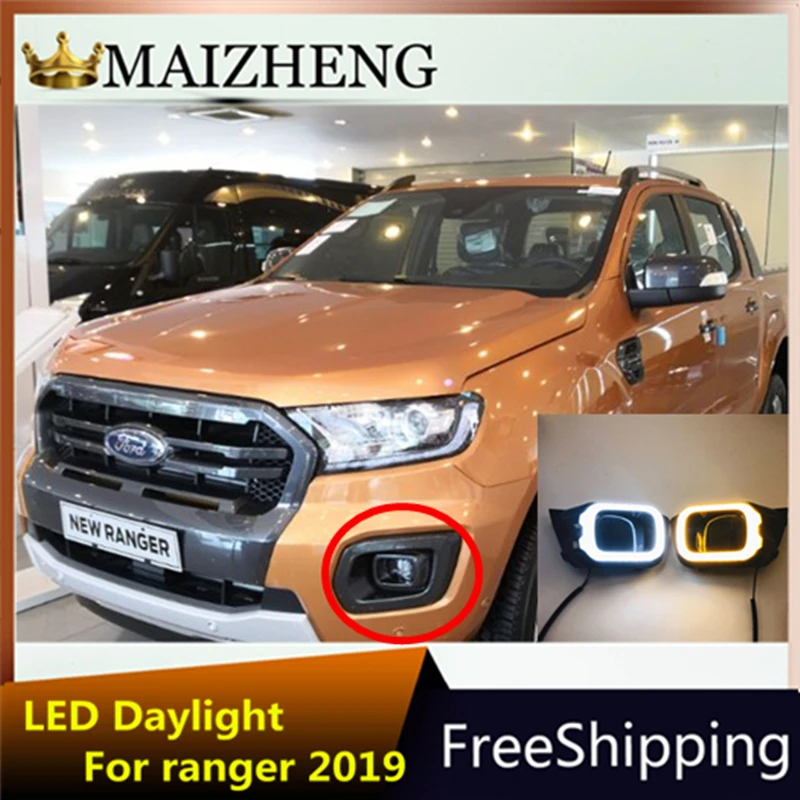 Для Ford ranger T8 2019 светодиодный дневный светильник DRL автомобильный фара ABS