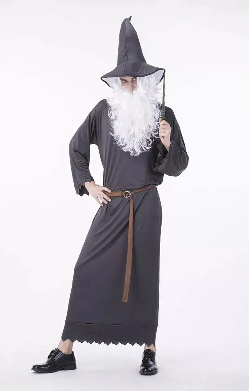 Взрослый мужской магический костюм на Хэллоуин Gandolf Властелин колец Темный