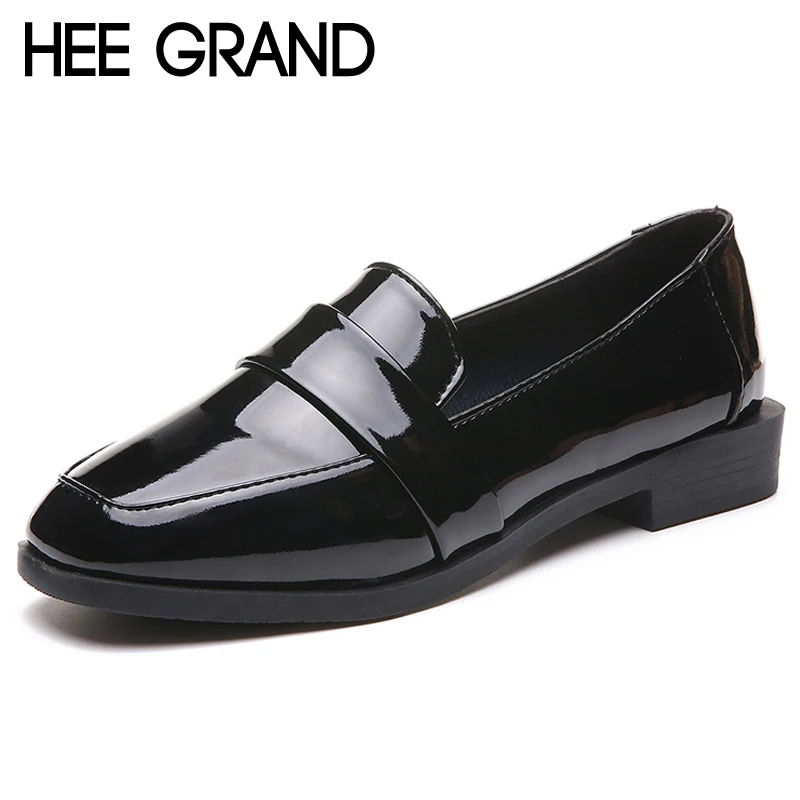 HEE GRAND/Новинка 2018 года Туфли оксфорды на платформе женские повседневные лоферы с