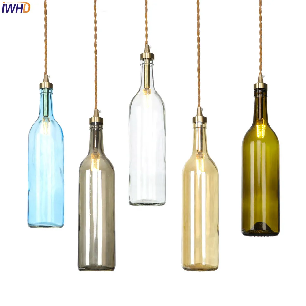 IWHD Glass G4 LED Pendant Lights Nordic Modern Hanglamp Vintage Hanging Lamp Light Fixtures For Home Lighting