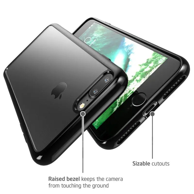 For iPhone 7 Plus 8 Case 5.5 inch i-Blason Halo Series Anti-knock Scratch Resistant TPU Bumper + Clear Back Cover |