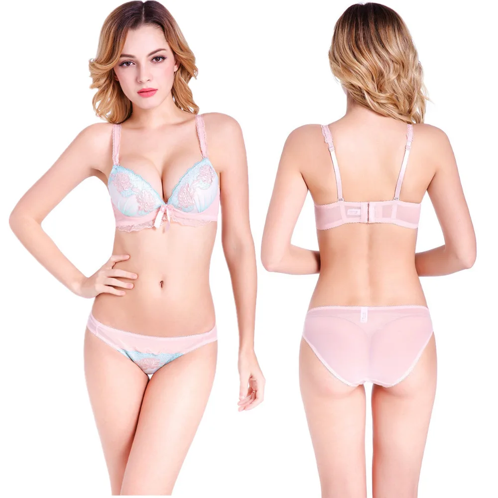 Новое поступление кружевной бюстгальтер с вышивкой комплект нижнего белья