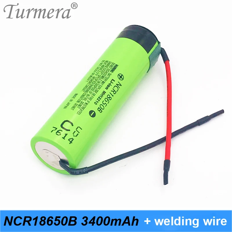Фото original battery 18650 3400mah ncr18650b 3.7v for power bank and screwdriver + welding wire Turmera Электроника original battery 18650 3400mah ncr18650b 3.7v for power bank and screwdriver + welding wire Turmera Электроника