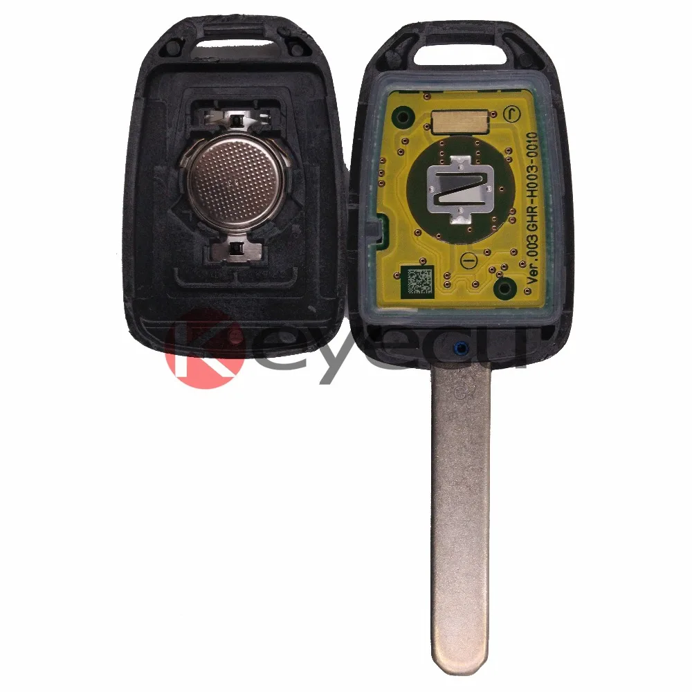 Keyecu НОВЫЙ UNCUT БЕСКЛЮЧЕВОЙ удаленного Ключи Fob 3 Button 433 мГц id47 для Honda Fit 2014|buttons