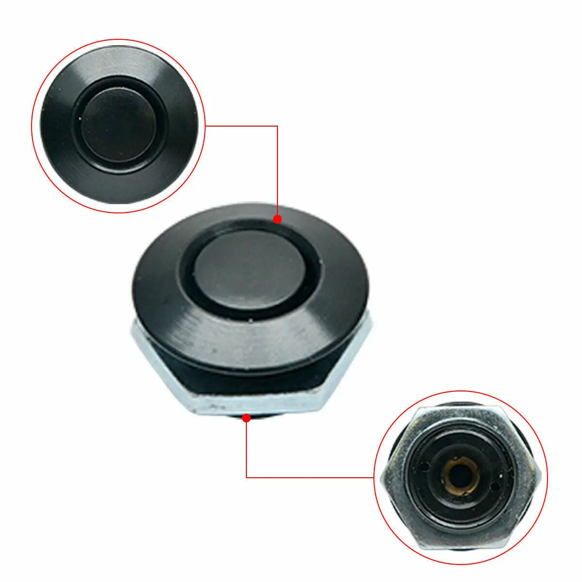2pcs Universal Push Button Billet Hood Pin Bonnet Lock Clip Kit Car Auto Quick Latch Black | Автомобили и мотоциклы
