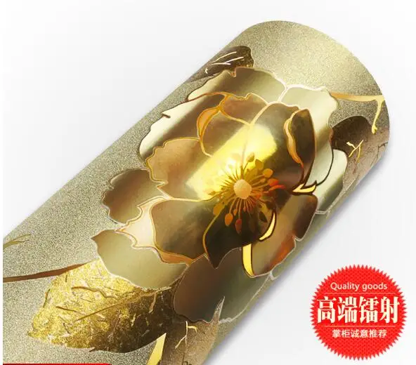 Золото Фольга самоклеящиеся настенные Бумага виниловые наклейки на стены