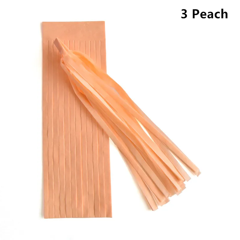 3 peach 5 шт. 14 дюймов гирлянда из папиросной бумаги с кистями для свадебного украшения Diy Висячие на день рождения Вечеринка Детский душ вечерние принадлежности 35 см - Цвет: 3 peach