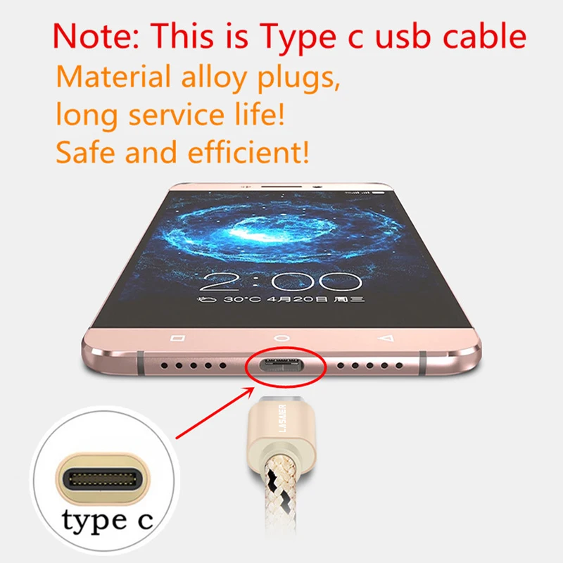 Кабель usb type C для быстрой зарядки c 3 1 кабель зарядного устройства телефона samsung S8