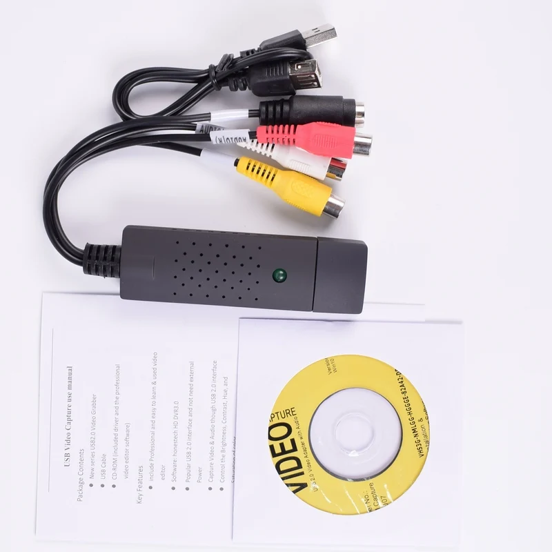 USB 2 0 к RCA кабель адаптер конвертер Захват аудио видео карты Кабели для ПК ТВ DVD VHS