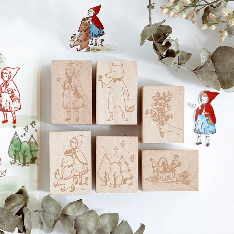 Симпатичные сказочные маленькие красные штампы для капота журнал печать сделай