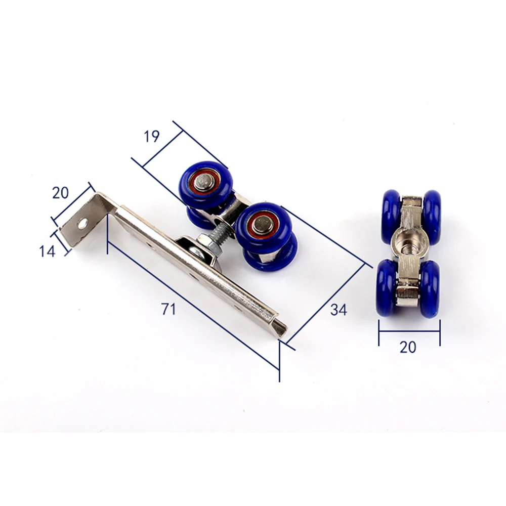 Легкий ролик раздвижной двери 4 колеса для домашней комнаты Деревянные Двери