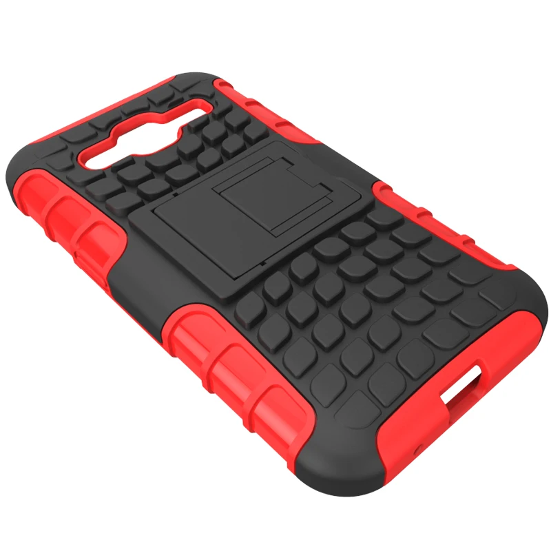 Military Tire grain Rugged Armor hybrid Kickstand phone Cover Case for Samsung galaxy E5 E7 Core Prime G360 Grand G53 |