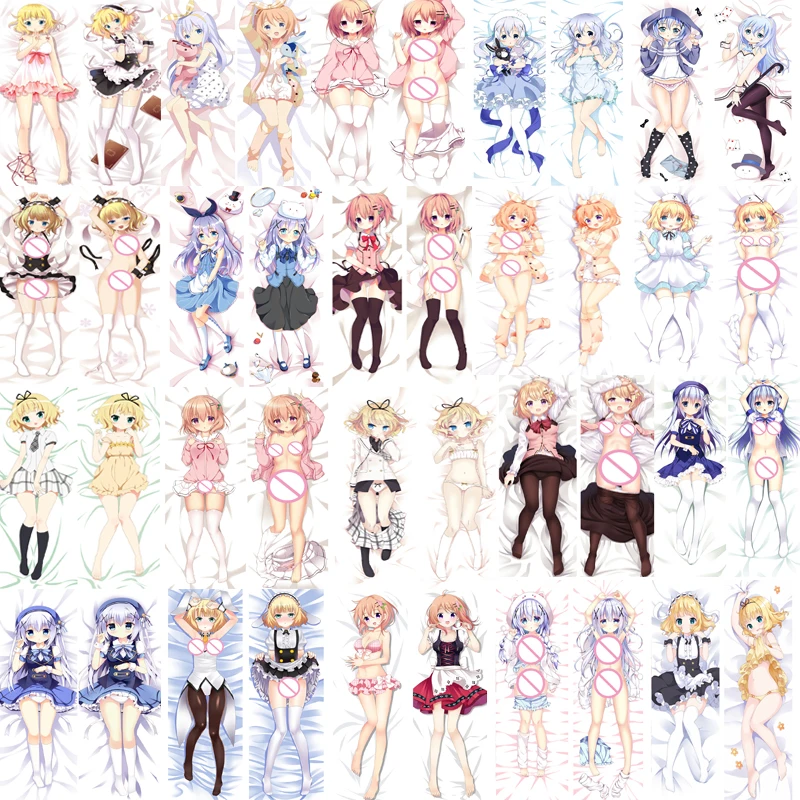 September Anime это заказ кролика? Hoto Kokoa & Kafuu Chino Kirima Syaro Подушка Dakimakura чехол для