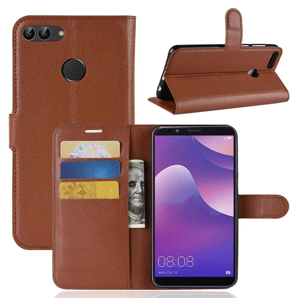 YINGHUI для huawei Y9 (2018) чехол Высокое качество Флип кожаный телефона книга Стиль Стенд