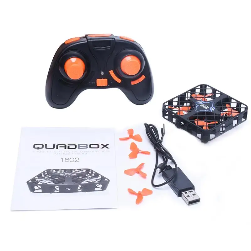 WIFI Дрон 1602HW Box Flyer 2 4G 6 Axis Gyro 3D Flip wifi fpv RC вертолет Crashworthy структура Мини Квадрокоптер