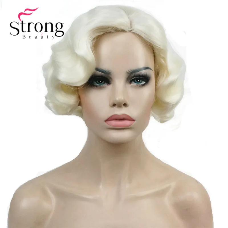 Стронгбьюти 1920-х годов Флапперы Короткие пальцевые волны, светло-русые, синтетические парики.
