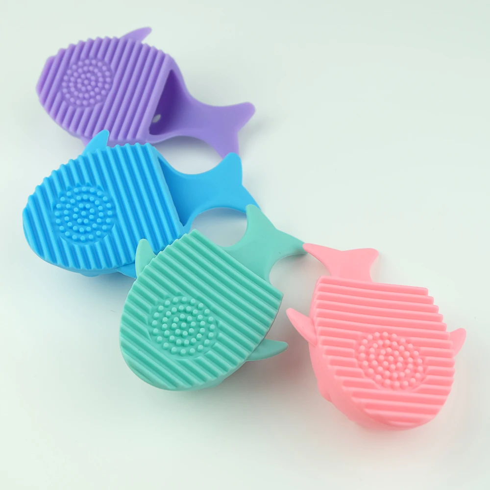 Кисть в форме рыбы силиконовая для макияжа очищающее средство косметический