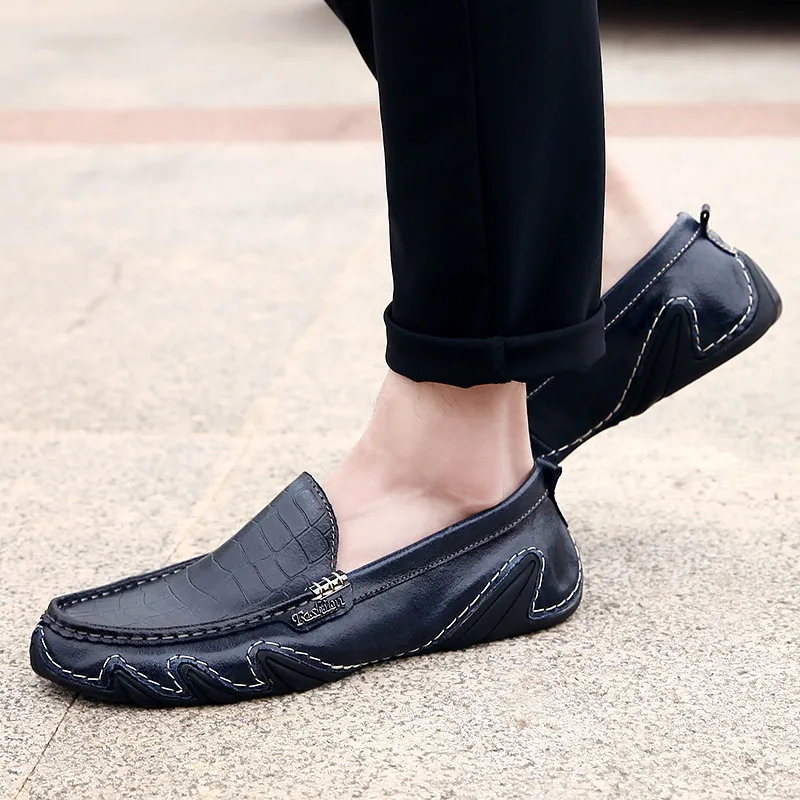 

Nice Handmade Genuine Leather Shoes Men Loafers Alligator Men Shoes Casual High Quality