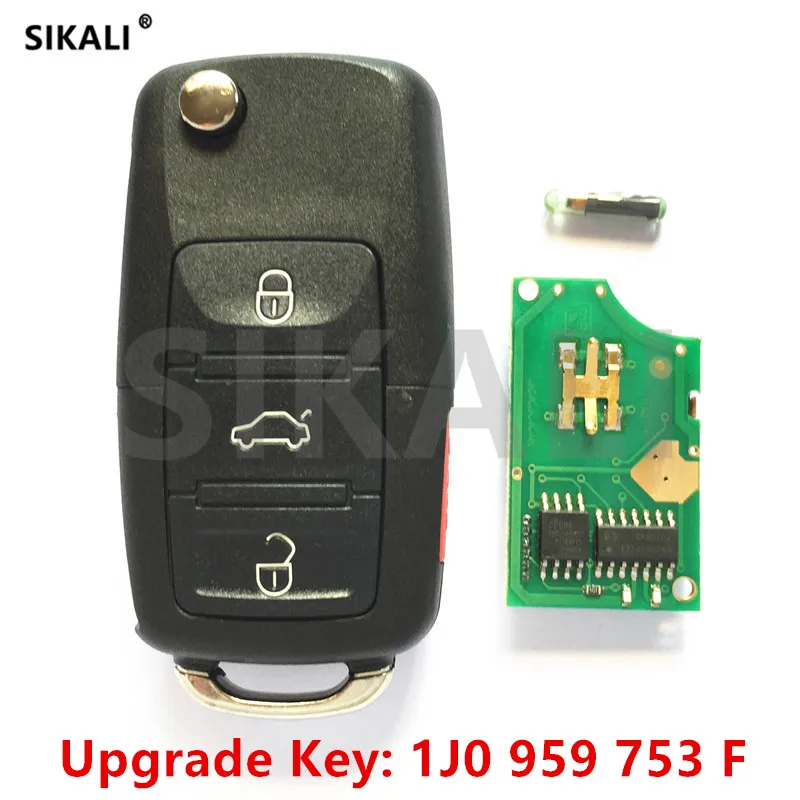 Автомобильный Дистанционный ключ SIKALI для 1J0959753F VW/VolksWagen Beetle/Golf/Passat/Jetta/Rabbit 1J0 959 753 F