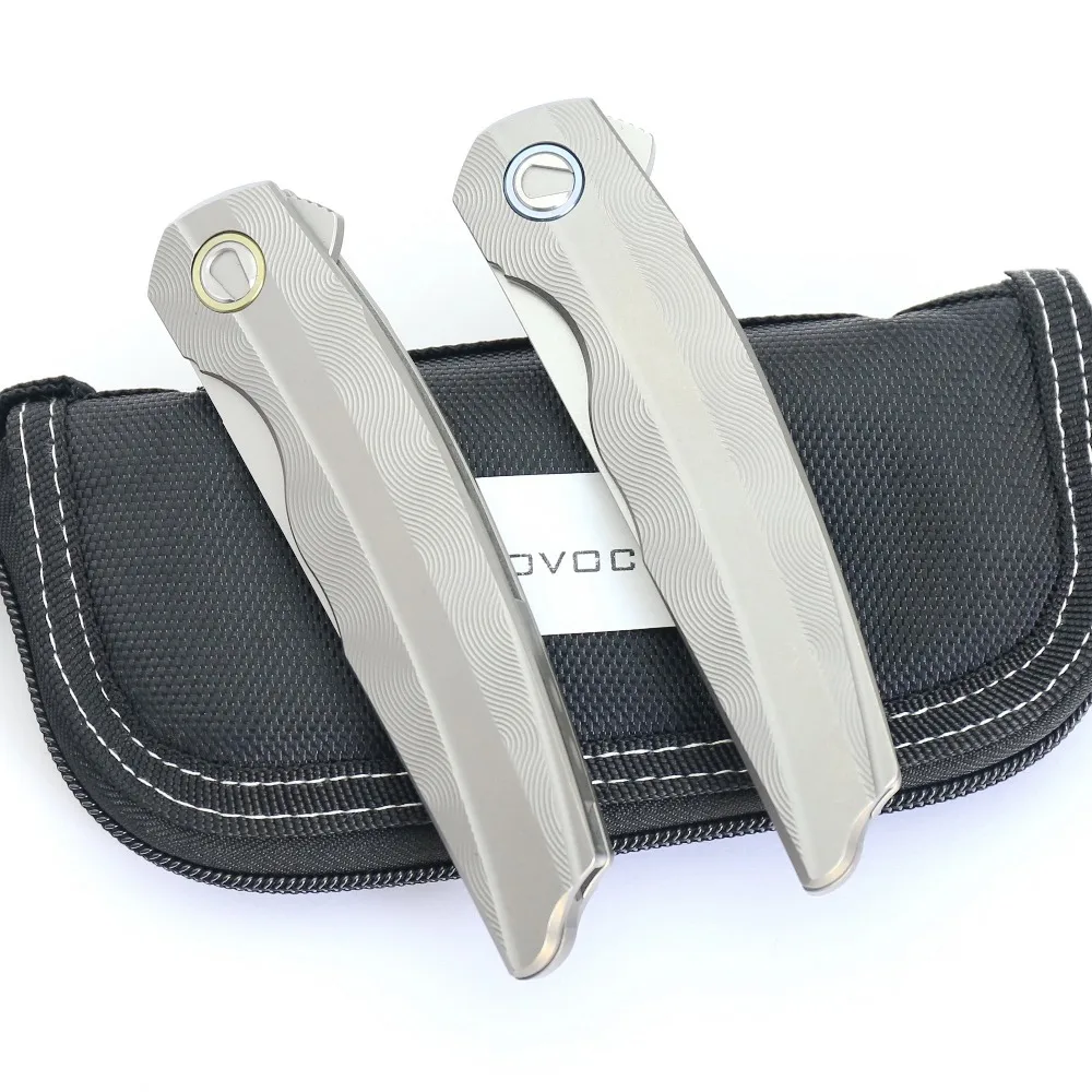 Складной нож LOVOCOO RUS RFT карманный D2 с титановой ручкой тактический охотничий