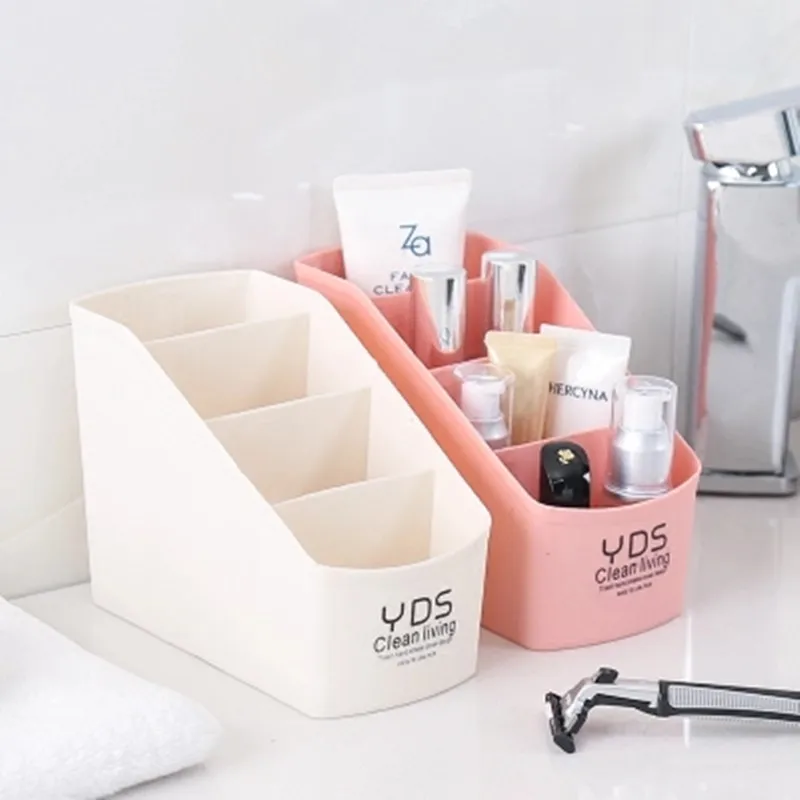 Storage Box Office Plastic Sosmetics Simple Desktop Rack Lipstick Remote Control Multifunction Bathroom Finishing | Дом и сад