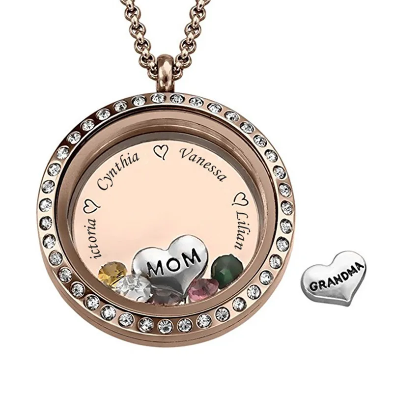 Ожерелье с именем на заказ ювелирное изделие кулоном в виде семейного дерева