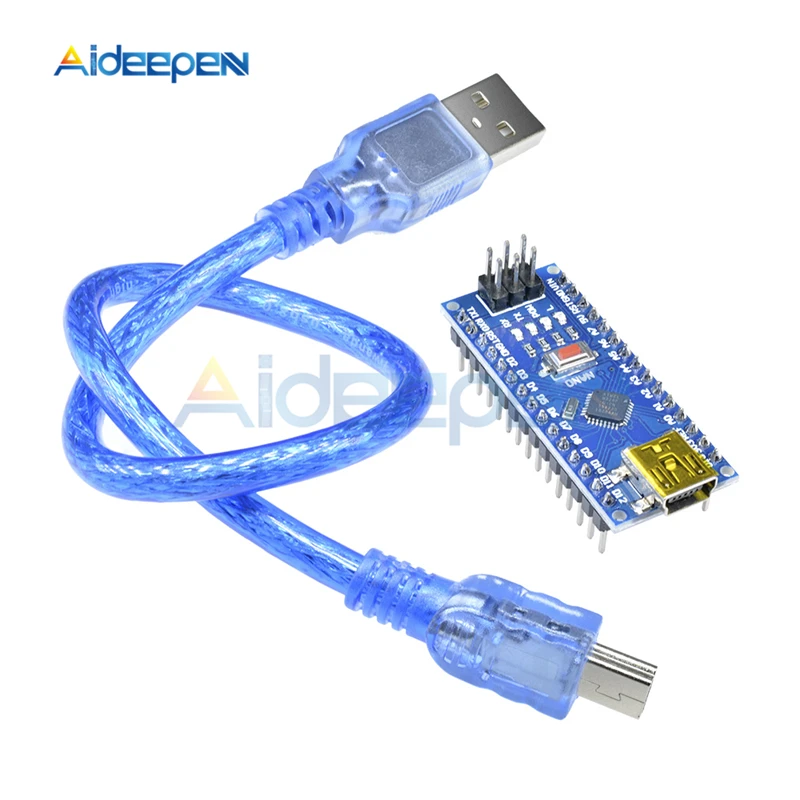 Mini USB CH340 Nano 3,0 ATmega328P ATMEGA328P-AU плата контроллера совместимый для Arduino Nano CH340 драйвер Nano V3.0 ATmega328