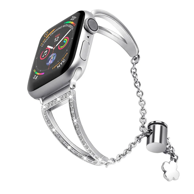 Ремешок из нержавеющей стали для Apple Watch Band Series 5/4/3/2/1 браслет Iwatch 44 мм 42 40 38 женщин и