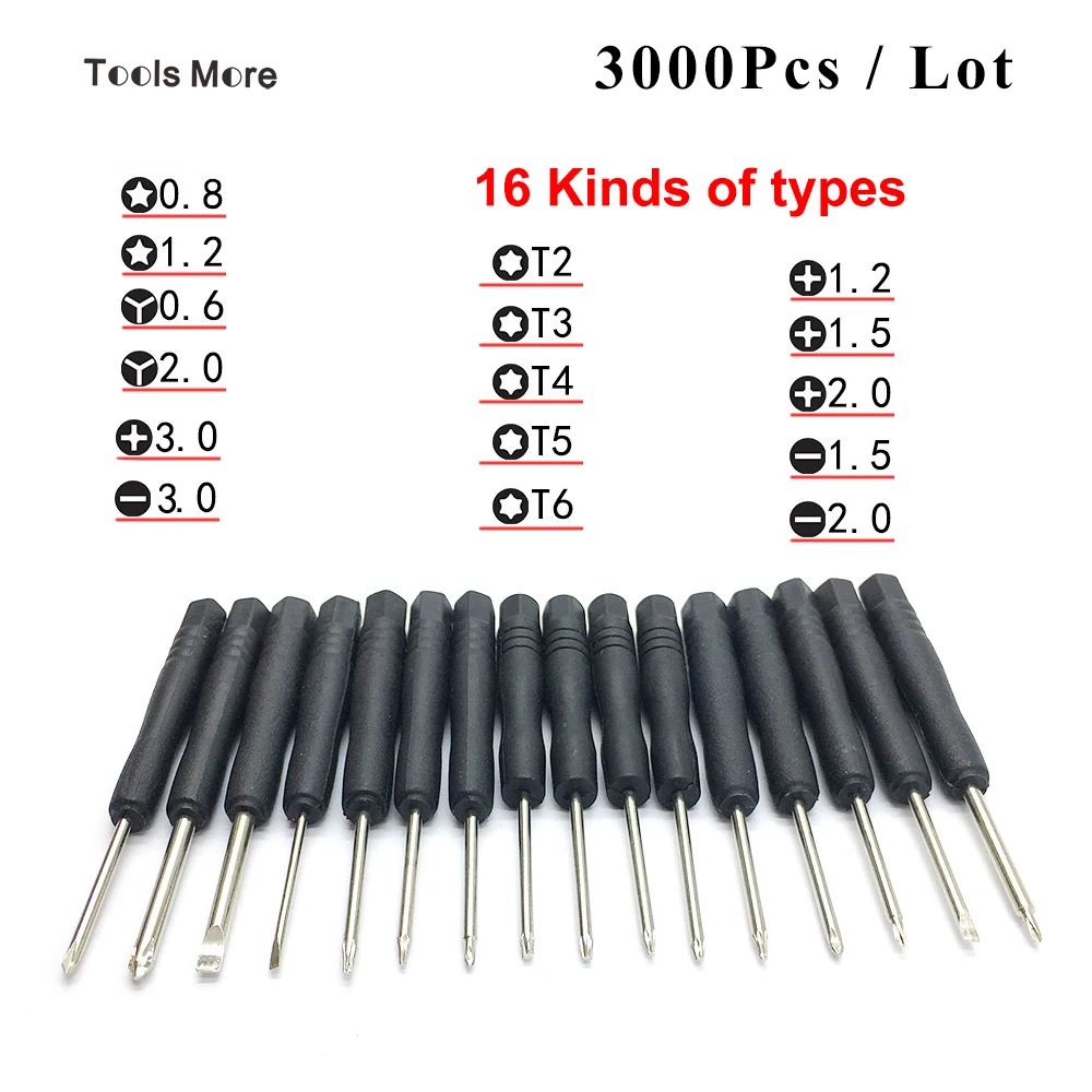 Оптовая продажа мини Y0.6 5 точка Филлипс плоской головкой 2 0 Torx T6 Набор отверток