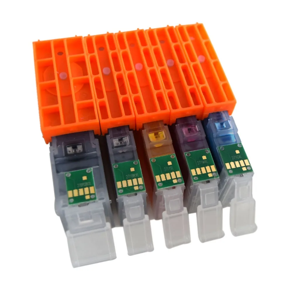 5 упаковок совместимый чернильный картридж для Canon PGI-270 CLI-271 с PIXMA MG5720 MG5721 MG5722 MG6820
