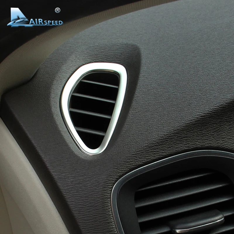 

Airspeed for Volvo V40 Accessories for Volvo V40 2012 2013 2014 2015 2016 2017 Stickers Interior Stainless Steel AC Outlet Frame