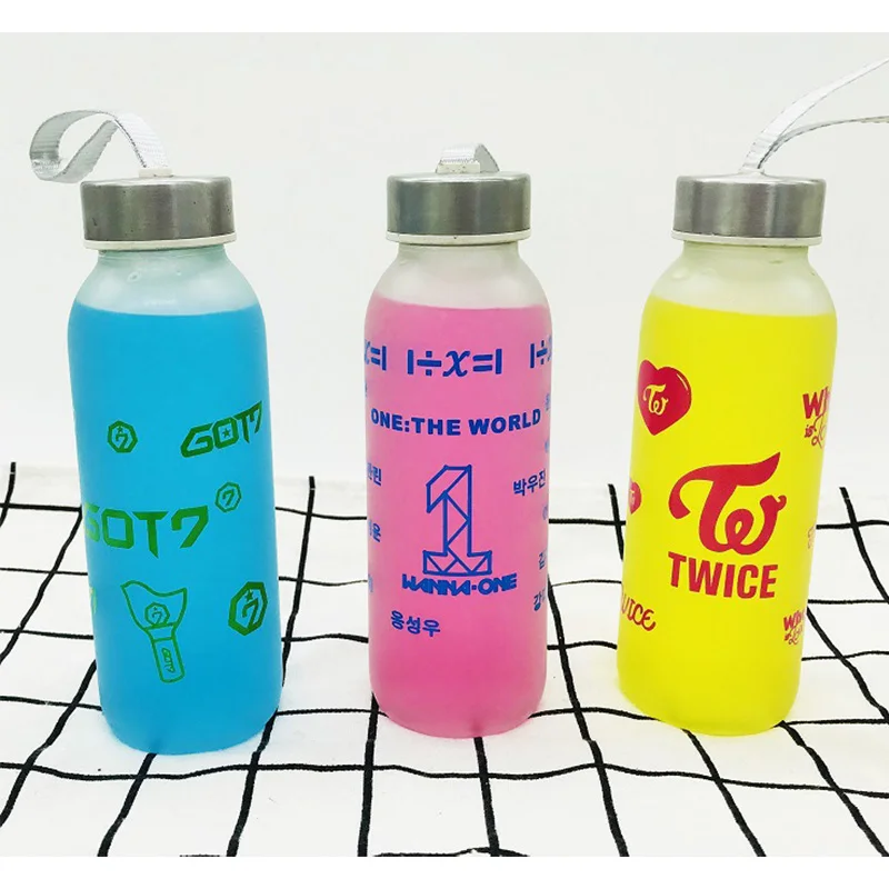 2018 Новый Kpop BTS BT21 GOT7 дважды бутылок модные летние Пластик бутылки свежесть письмо