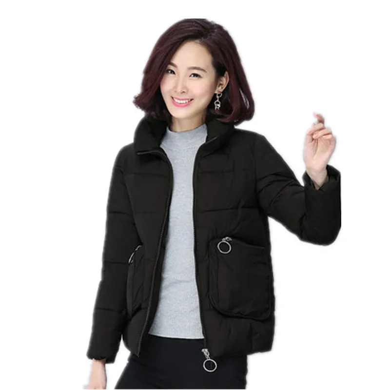 Женская короткая парка с ватной подкладкой KMETRAM черная тонкая зеленым хлопковым