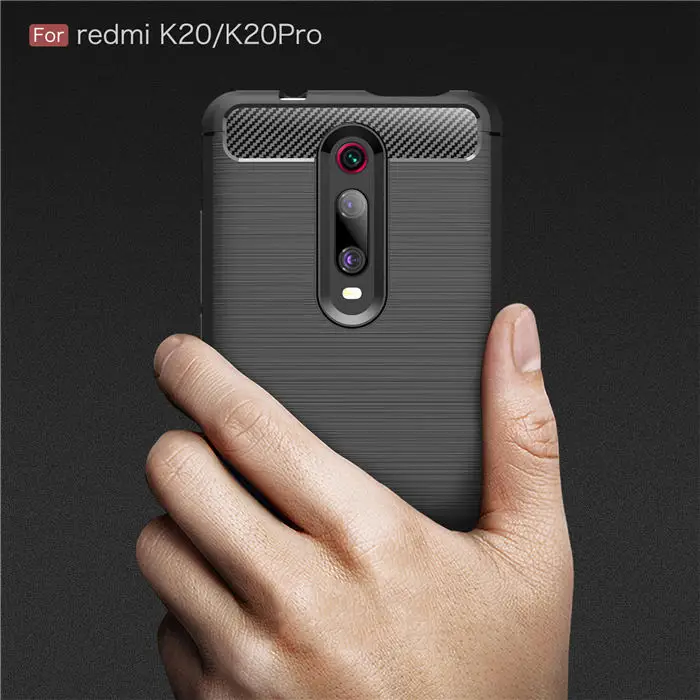 Чехол из углеродного волокна для Xiaomi Redmi K20 Pro Note7 ударопрочный защитный чехол Mi 9T 7