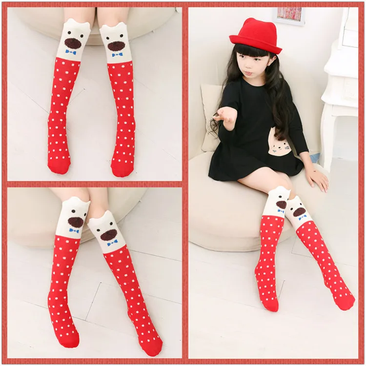 Коллекция 2017 года милые носки с животными Детские гольфы для девочек длинные из