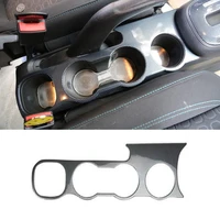 carbon fiber black car front water cup holder panel frame bezel car sticker for chevrolet trax 2014 2015 2016 2017