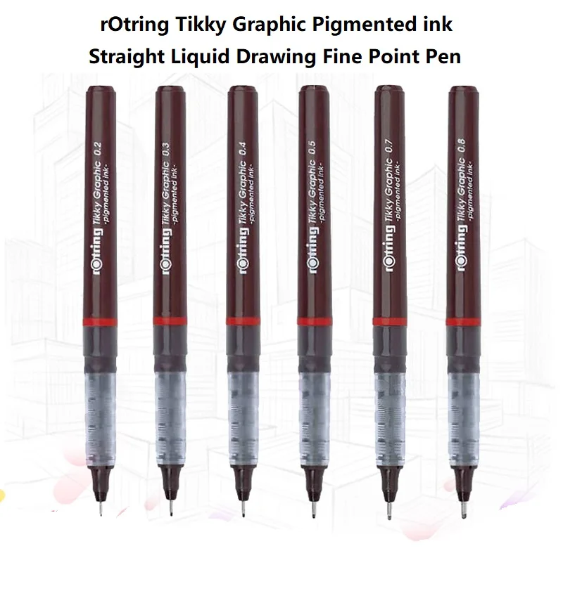 Rotring Tikky черный графический fineliner ручка пористая точка рисунок дизайн одноразовая ручка 1 шт./лот