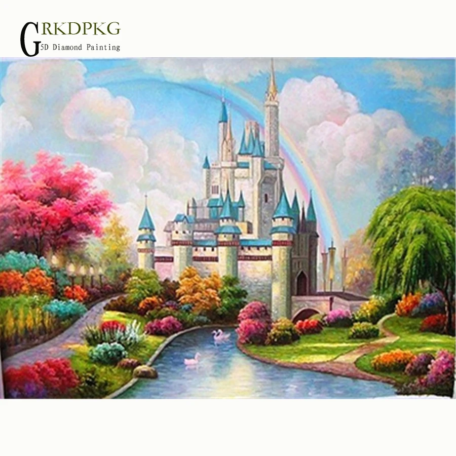 

NEW 5D diy Full Square/Round Diamond Painting House rainbow Cross Stitch Diamond Embroidery Diamond Mosaic Wedding decoration
