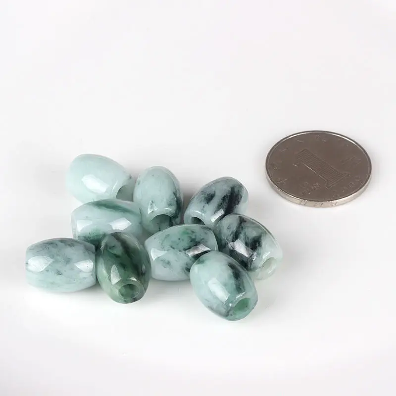 15 шт. натуральный нефрит класса А (Jadeite) Овальные бусины/Размер: мм L (оптовая