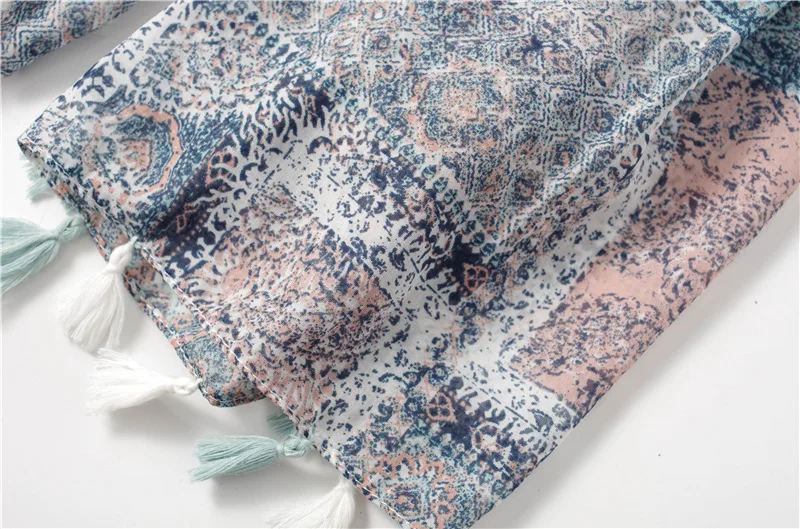 2018 New totem tassel fashion vintage cotton scarves sunscreen shawls beach | Аксессуары для одежды