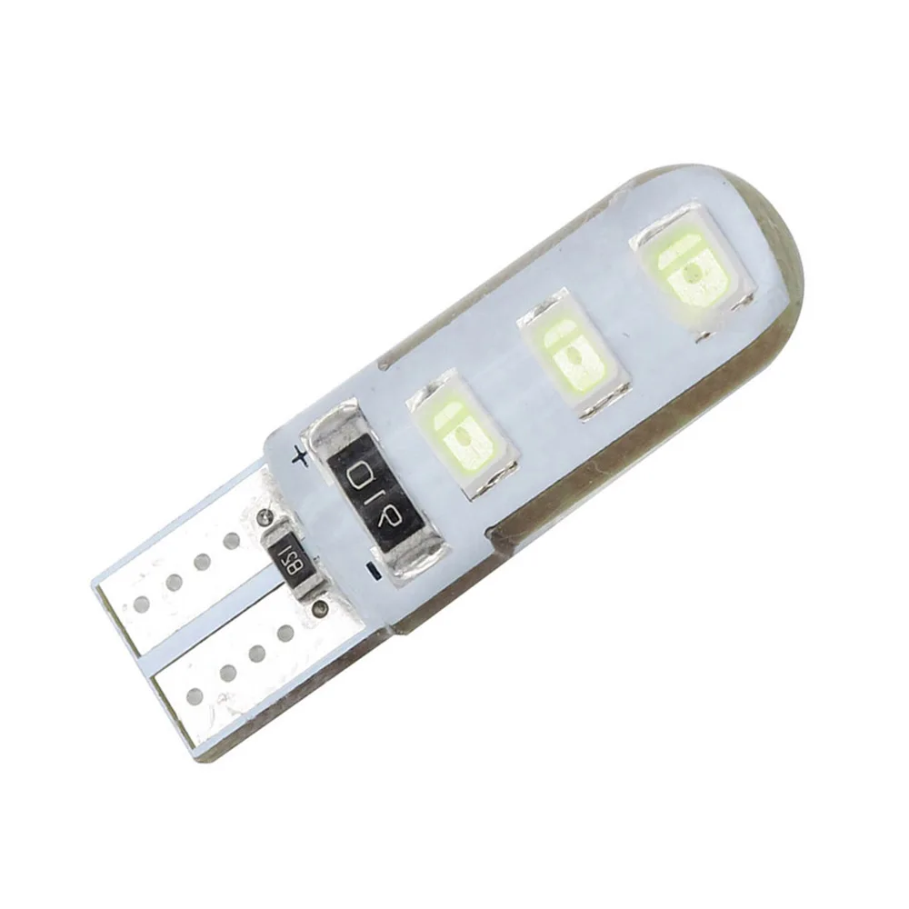 T10 Автомобильный светодиодный свет 2835SMD DC 12 V W5W силиконовая лампа габаритного