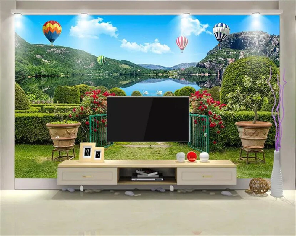 3D обои на заказ wellyu фрески для фотосъемки с изображением участка сада двери